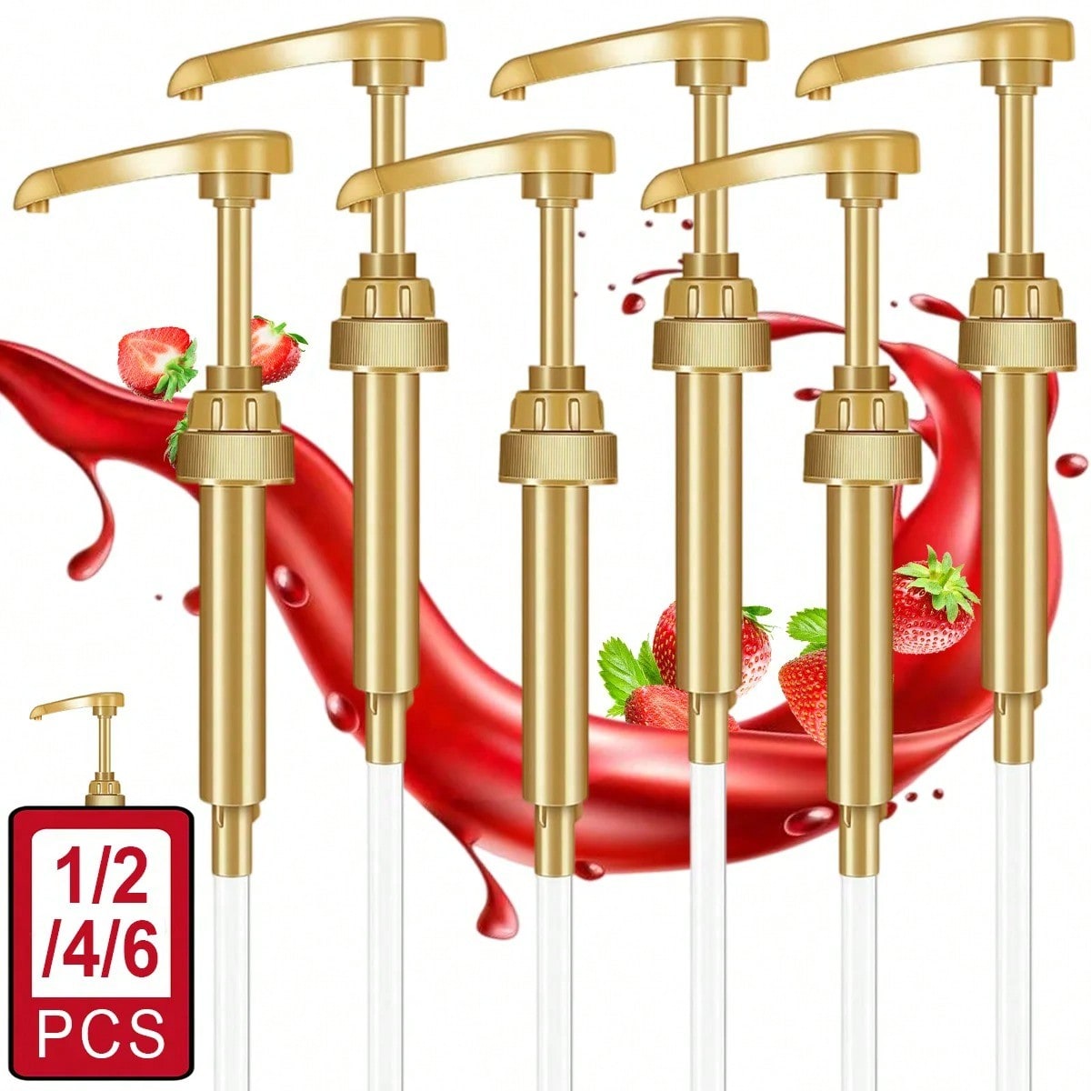 1/2/4/6Pcs Golden Syrup Pump,  - Coffee Extraction Equipment review and price