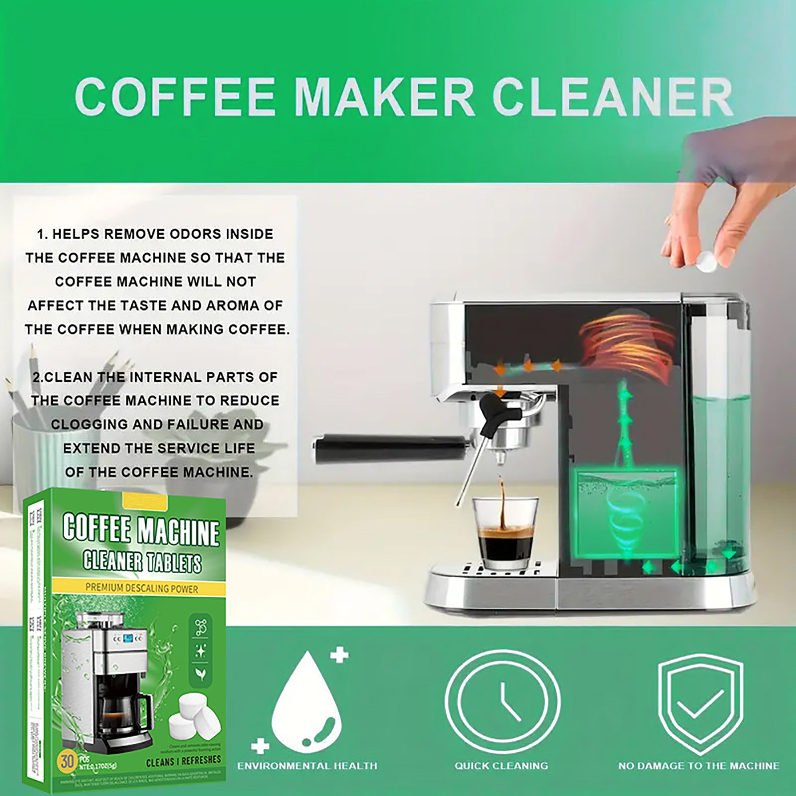 Coffee Machine Cleaning Tablet - Coffee Equipment Cleaner review and price